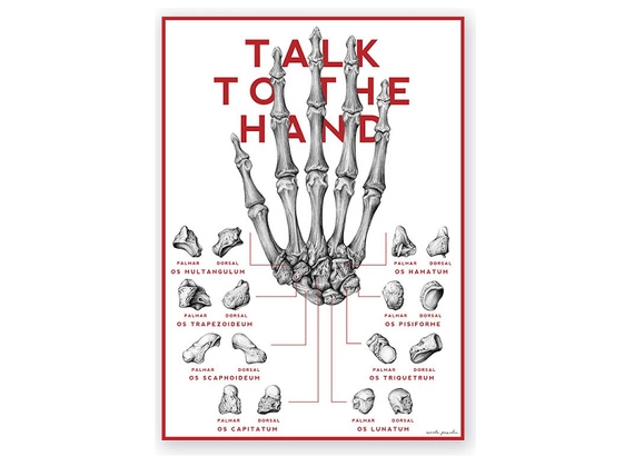 Plakat Kości Ręki - Talk To The Hand