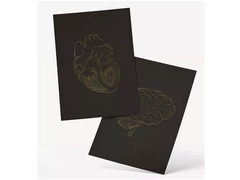 Plakaty Czarna Anatomia Serce&Mózg - komplet 2szt.