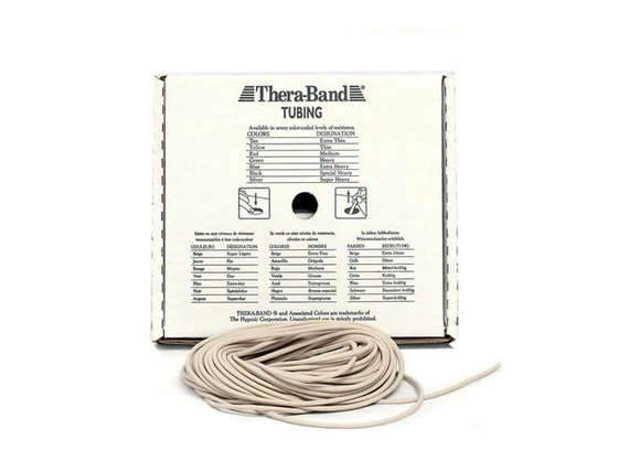 Rzemień rehabilitacyjny (tubing) Thera-Band 30,5 m (opór najsłabszy - beżowy)