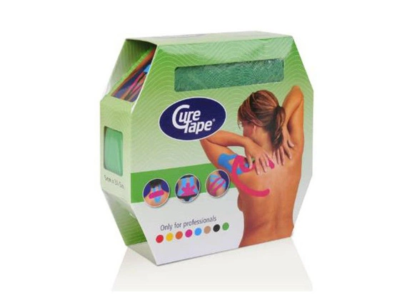 Długa taśma do kinesiotapingu CureTape Giant 5cm x 31,5m zielona