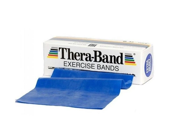 Taśma rehabilitacyjna Thera-Band 1,5m (opór ekstra mocny - niebieska)