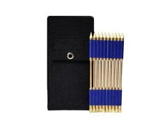 Klawiki mosiądz zestaw 10 szt. + etui