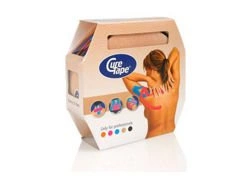 Długa taśma do kinesiotapingu CureTape Giant 5cm x 31,5 m beżowa