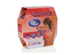 Długa taśma do kinesiotapingu CureTape Giant 5cm x 31,5 m czerwona