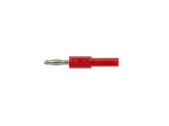 Adapter - przejściówka z 2 mm (gniazdo) na 4 mm (wtyk) - kolor czerwony