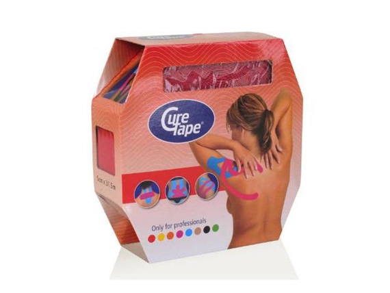 Długa taśma do kinesiotapingu CureTape Giant 5cm x 31,5 m czerwona