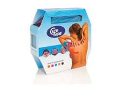 Długa taśma do kinesiotapingu CureTape Giant 5cm x 31,5m niebieska