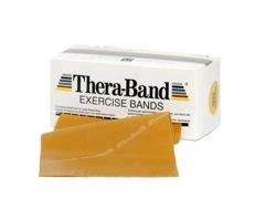 Taśma rehabilitacyjna Thera-Band 2,5m (opór maksymalnie mocny - złota)