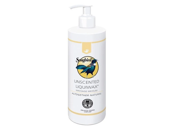 Płynny wosk bezzapachowy do masażu z pompką Unscented Liquiwax Songbird 500 ml