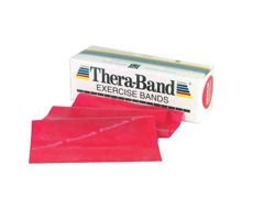 Taśma rehabilitacyjna bezlateksowa Thera-Band 22m (opór średni - czerwona)