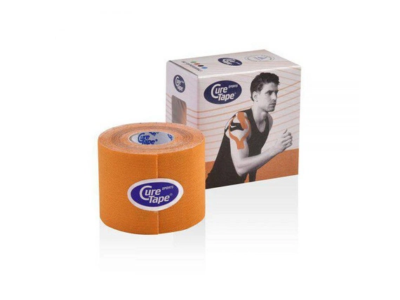 Taśma do kinesiotapingu CureTape Sports 5cm x 5m pomarańczowa